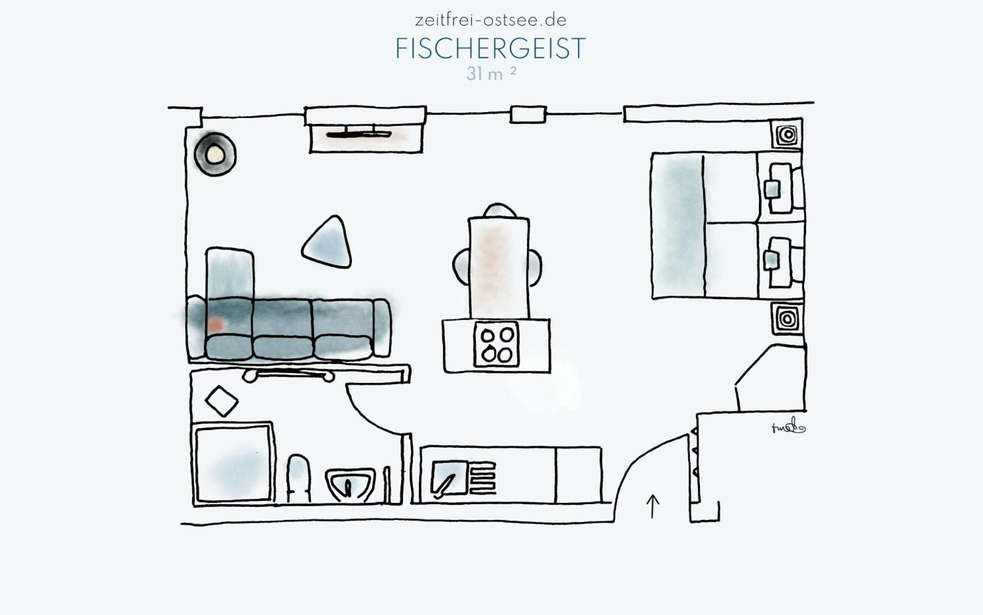 Zeitfrei Urlaubsappartememts & Veranstaltungsort Steffenshagen Pokoj fotografie